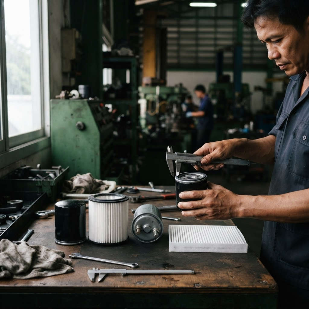 Automotive filter inspection